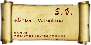 Sátori Valentina névjegykártya